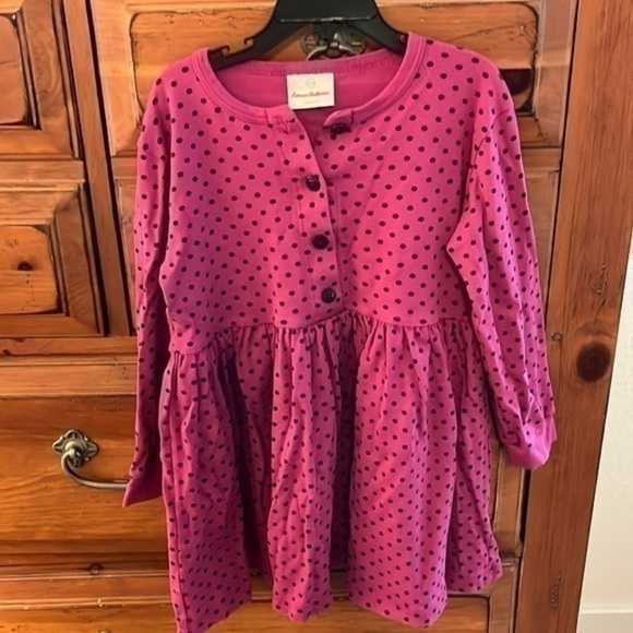 Hanna Andersson Girl’s pink and blue dress, size 110 or US size 5. - Picture 1 of 5